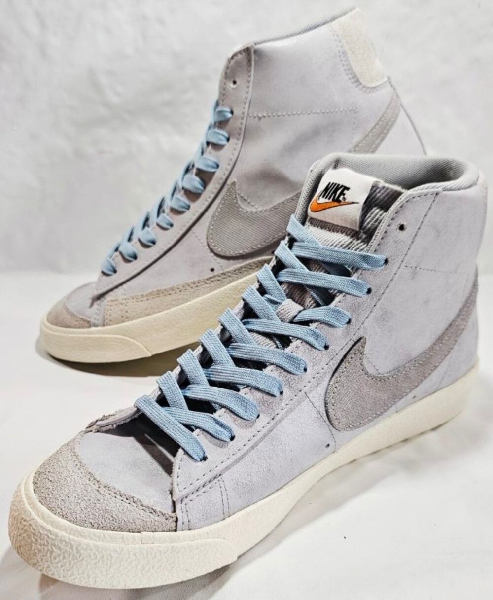 Nike Blazer Mid '77 PRM Certified Fresh Grey Fog Blue DO9787-001 Men's Size 8.5